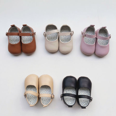 Baby Girl Solid Color Toddler Soft-Sole Anti-Slip Walking Shoes