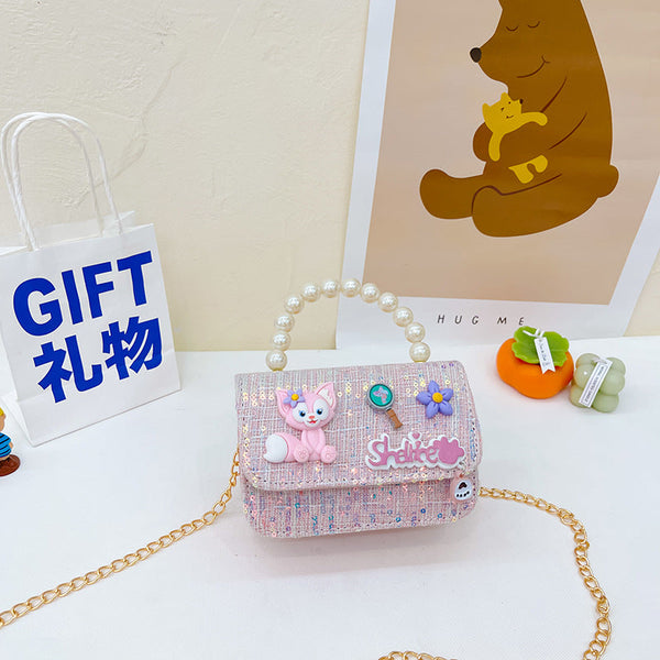 Children's Cartoon Patched Pattern Fashion Princess Crossbody Bags