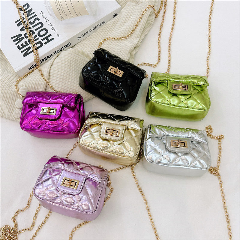 Fashionable Mini Girls Shiny Crossbody Handbag