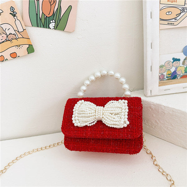 Stylish And Versatile Girls Portable Red Crossbody Handbag