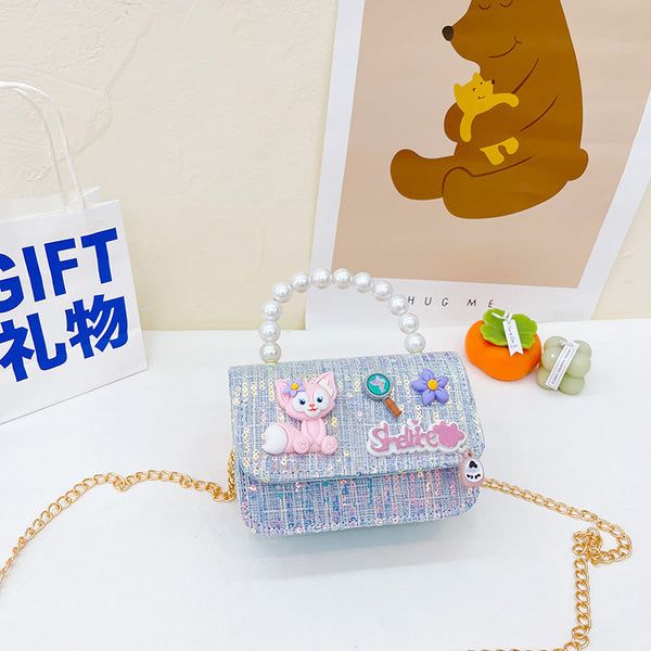 Children's Cartoon Patched Pattern Fashion Princess Crossbody Bags