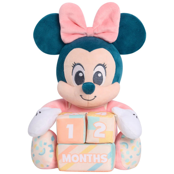 Just Play Disney Baby My First Year Minnie Mouse and Milestone Blocks 11.75-inch Plush Toy 4-Pieces Kids Toys for Ages 0