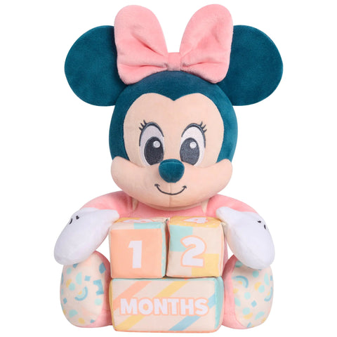 Just Play Disney Baby My First Year Minnie Mouse and Milestone Blocks 11.75-inch Plush Toy 4-Pieces Kids Toys for Ages 0