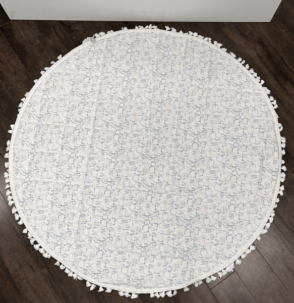Organic Play Mat | Round | Bunnies