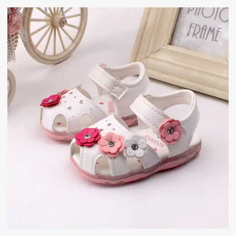 Flower Sandals for Toddlers, Light-Up Princess Shoes