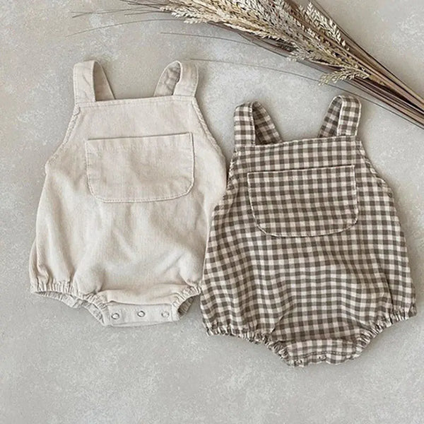 Sleeveless Corduroy Onesies for Newborns (Spring/Autumn)